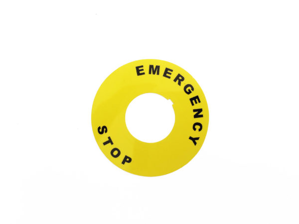 G2BM4 Emergency Stop Label
