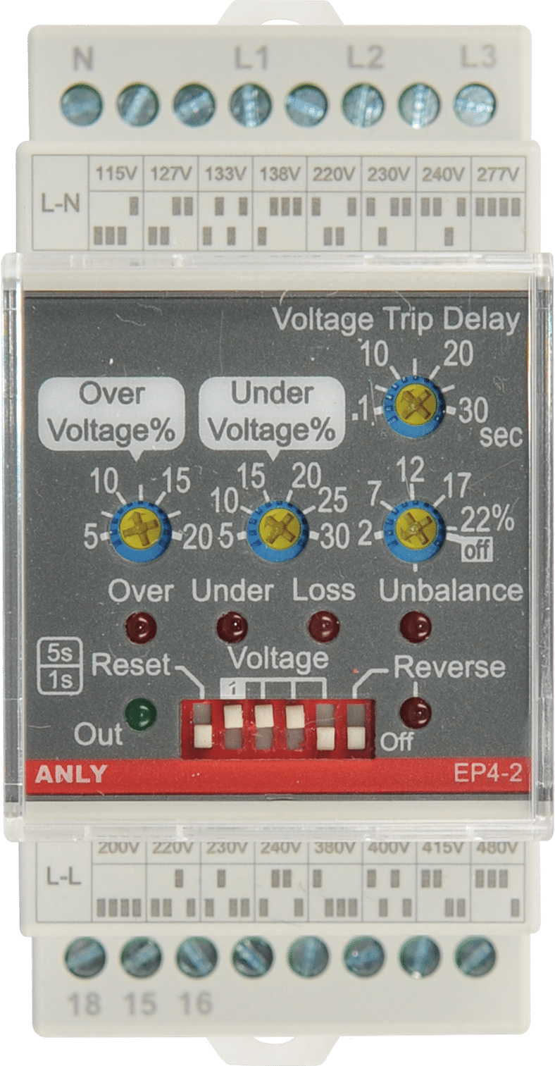 Under and Over Voltage Relay Multi Function Model EP421 Anly
