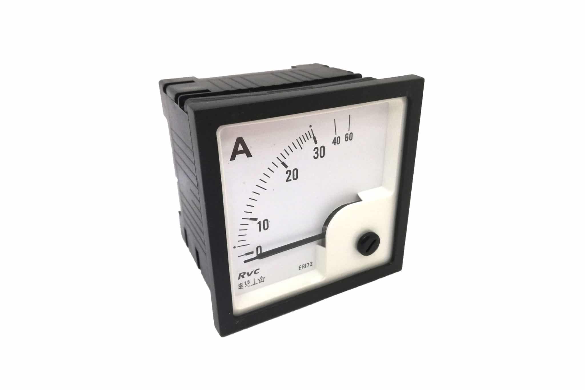 Ammeter Analog 72x72 AC CT Operated Model ERI72 Revalco