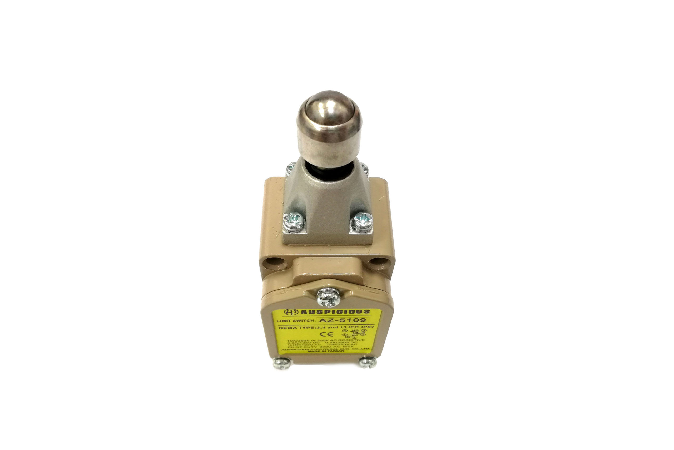 Top Ball Plunger Limit Switch 1 NO 1 NC 10A AZ5109 Auspicious